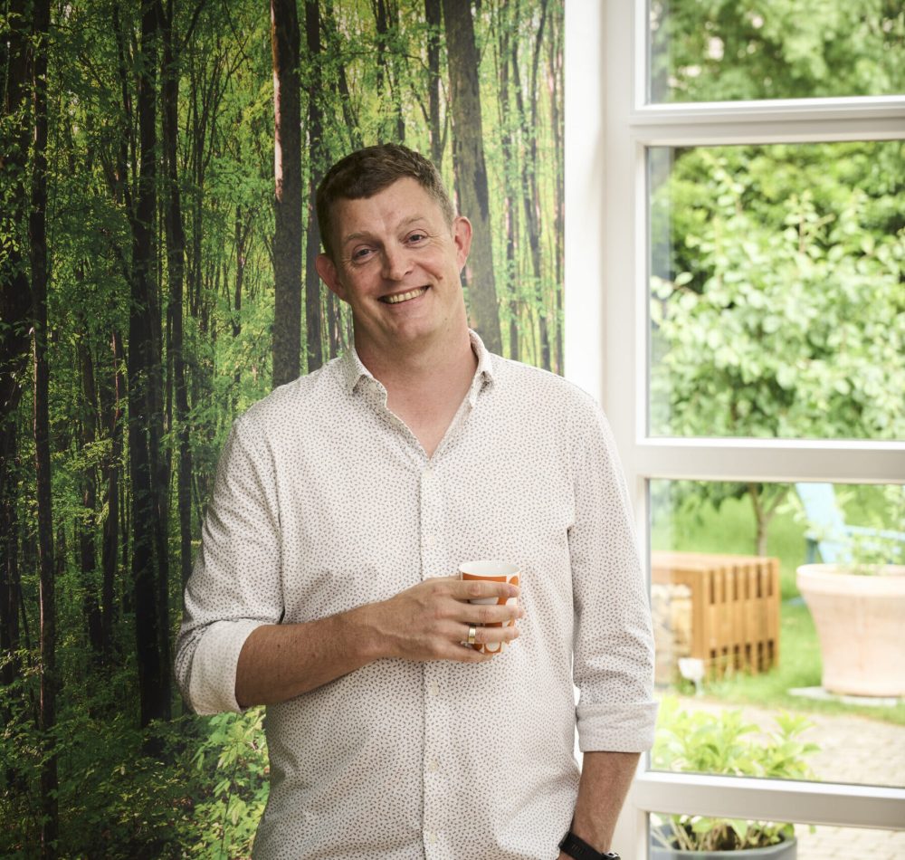 Kent Nielsen – informal moment with coffee, founder and project manager at KentiQ